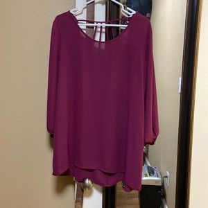 Purple/reddish top, xl worn once for picture
